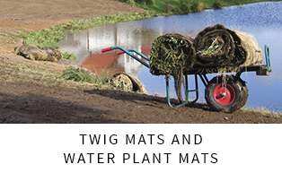 Twig mats and water plant mats
